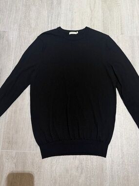 Suit supply Men's Black pure wool Crewneck Sweater size m